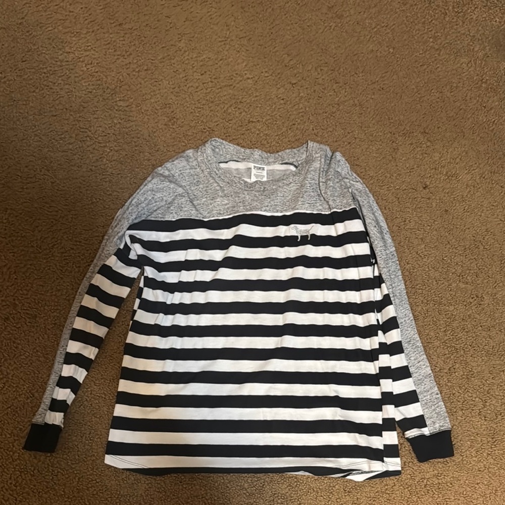 Striped Gray and Black PINK shirt
